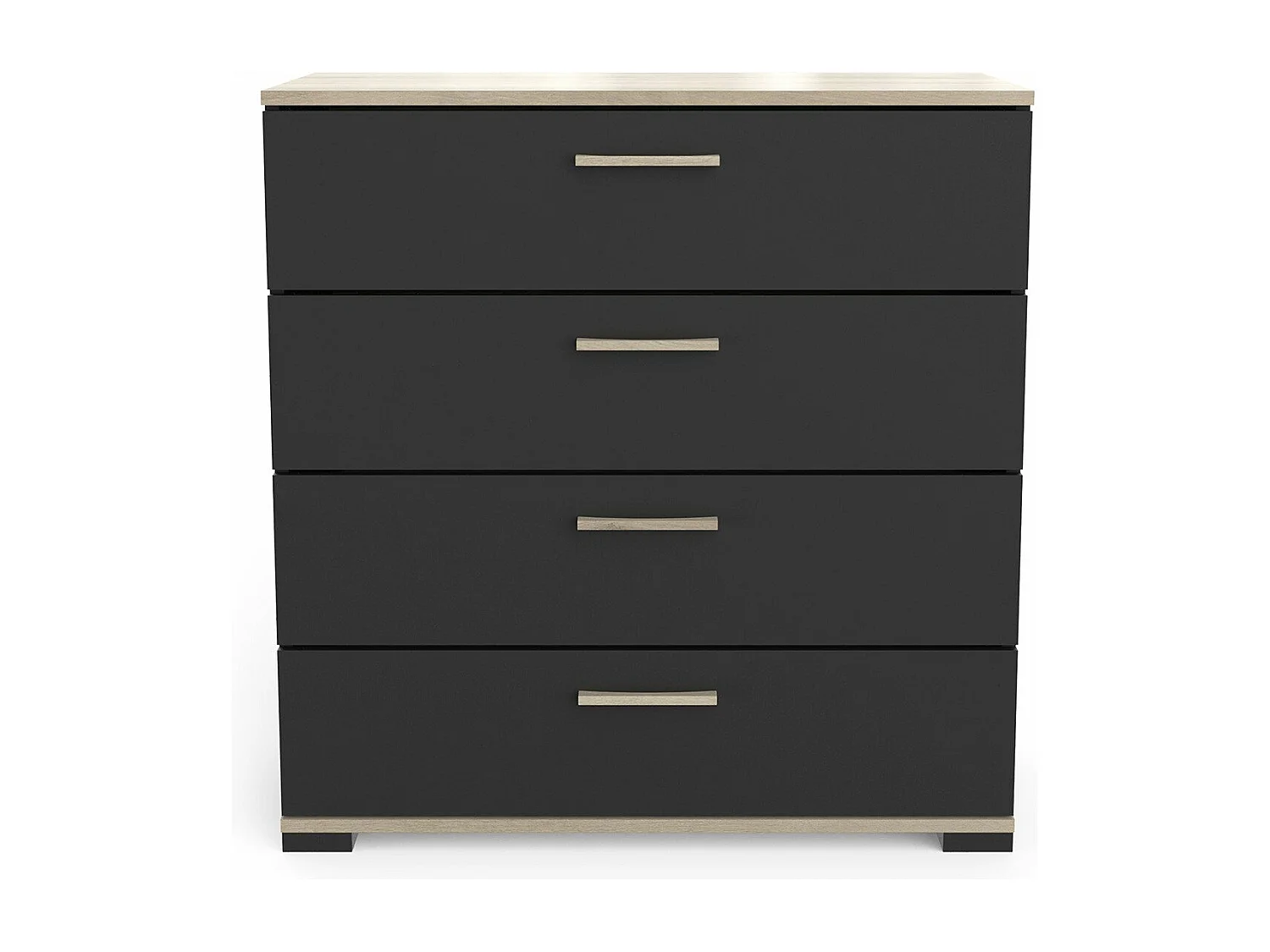 Kommode mit 4 Schubladen, Dekor Eiche Kronberg - L 79,7 cm