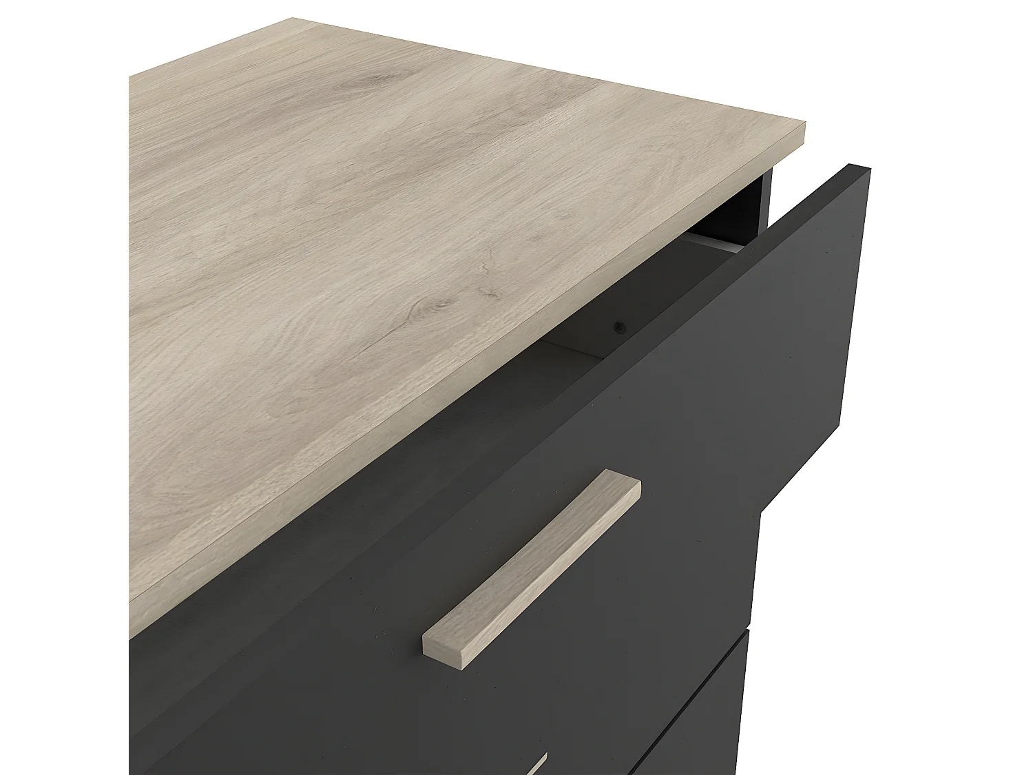 Kommode mit 4 Schubladen, Dekor Eiche Kronberg - L 79,7 cm