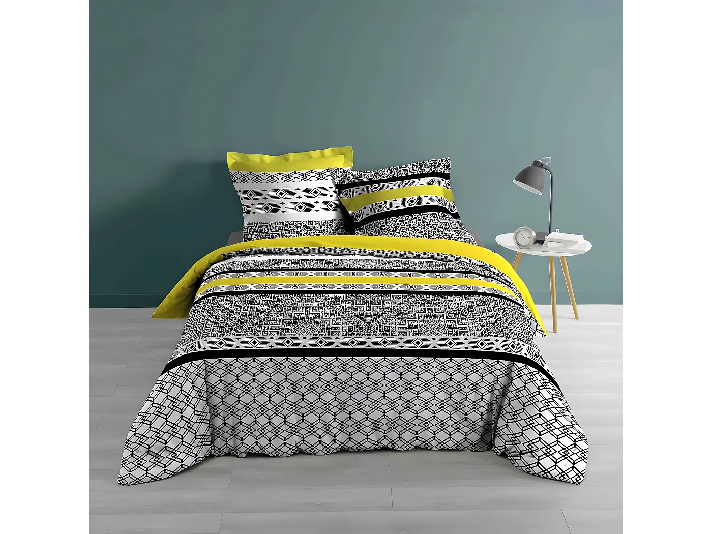 Parure De Lit Double Vaiana Disney - Housse Couette 200x200 Cm + 2 Taies 65x65 Cm - Polycoton, Design Aventure Océan
