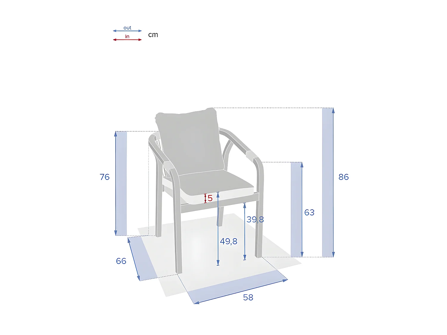 Fauteuil de jardin Papouasie acacia Hespéride