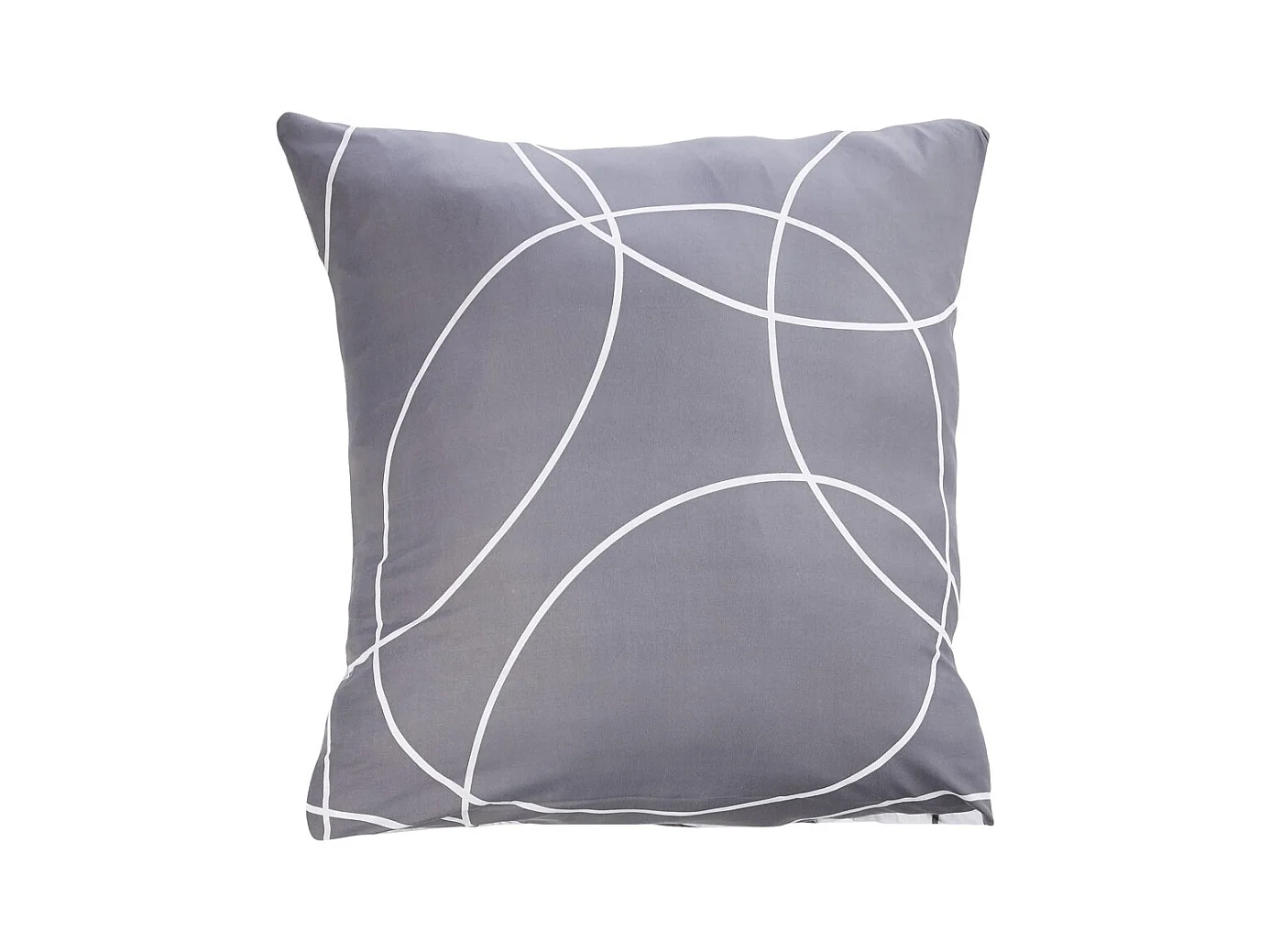 Beddengoed 2-delig "Elton" 140x200cm Grijs en Wit Omkeerbaar