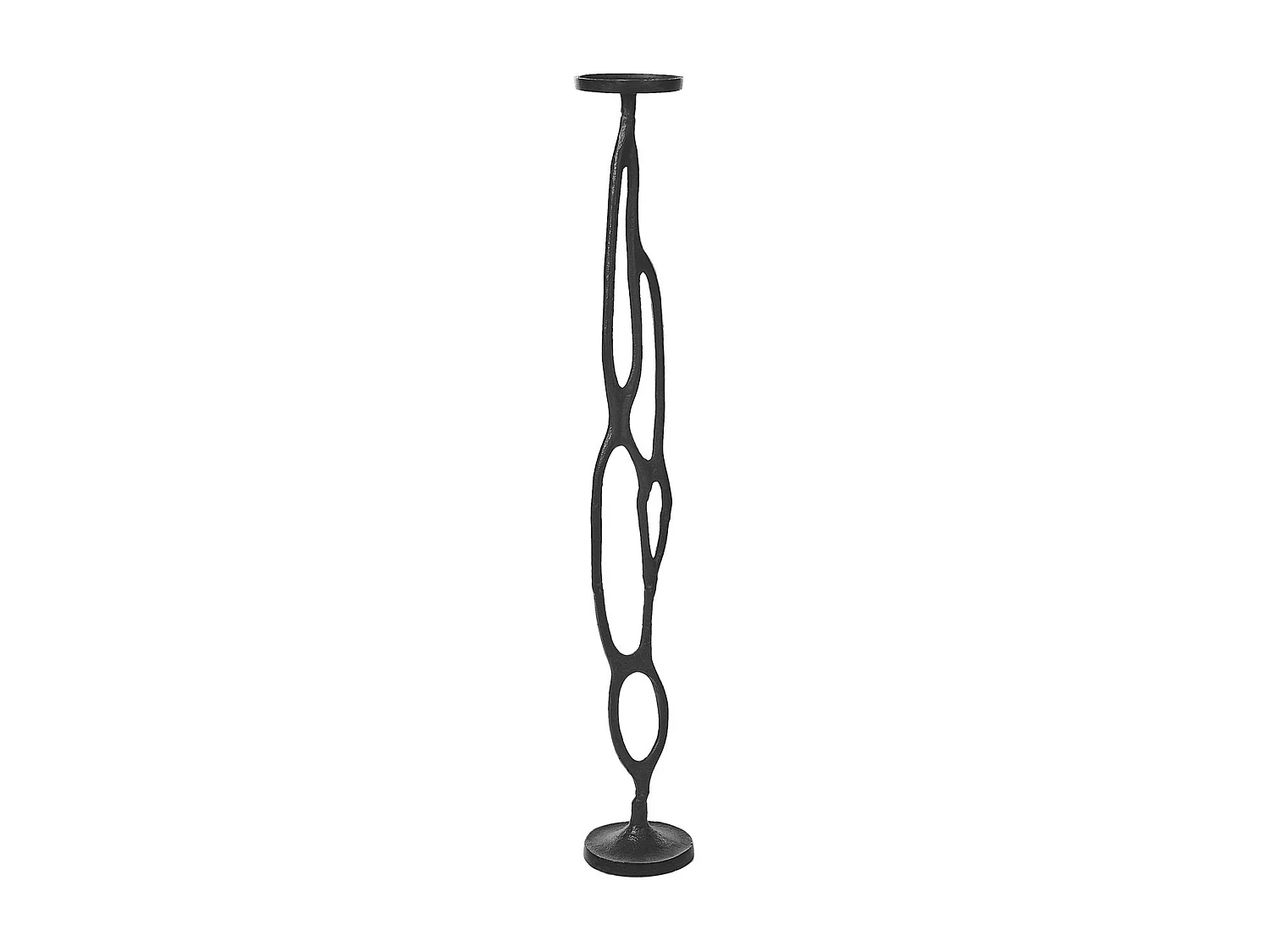 Lot de 3 bougeoirs BUNI Métal 54/68/84 cm Noir