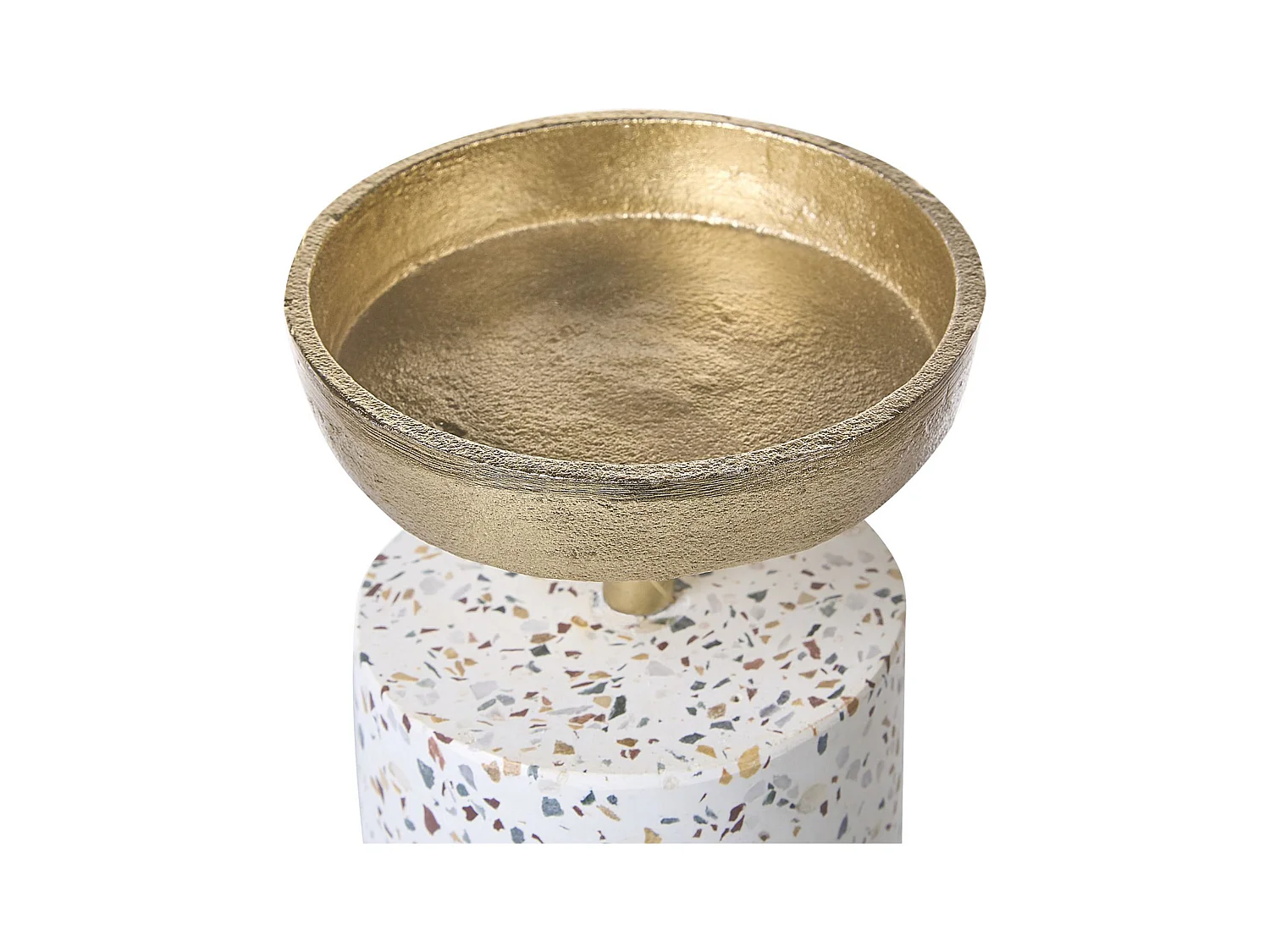 Zestaw 2 świeczników KAENGAN Kamień 13/24 cm Złoty