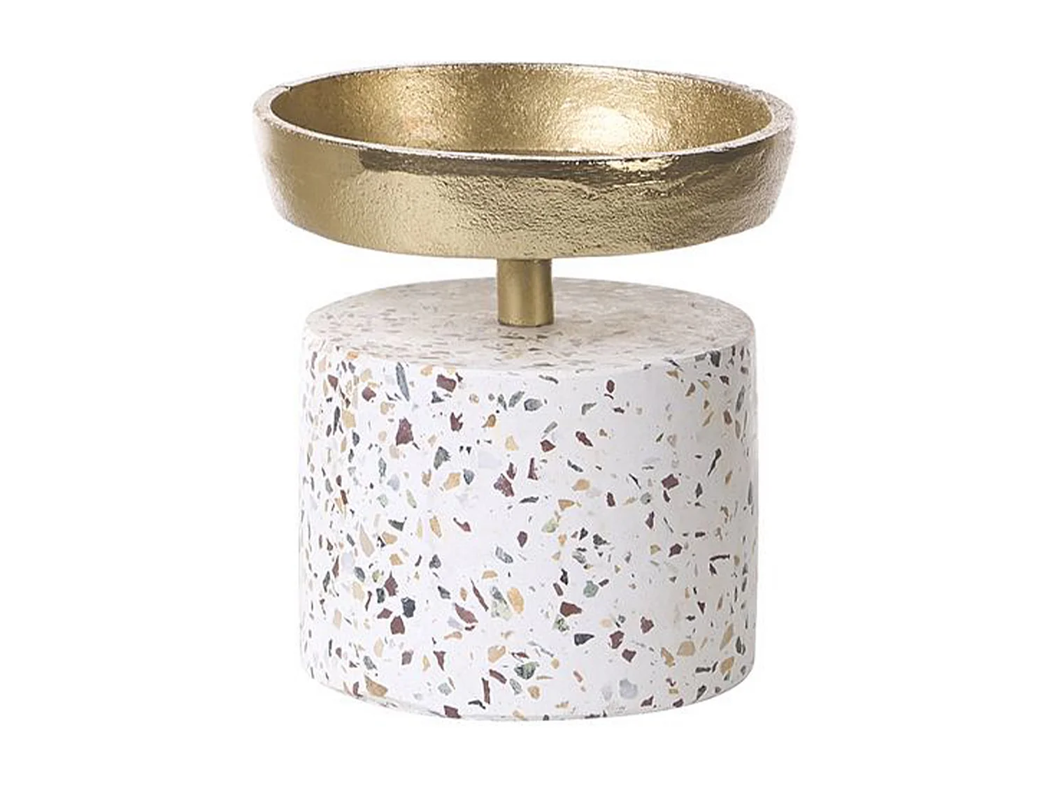 Set di 2 portacandele KAENGAN Pietra 13/24 cm Oro