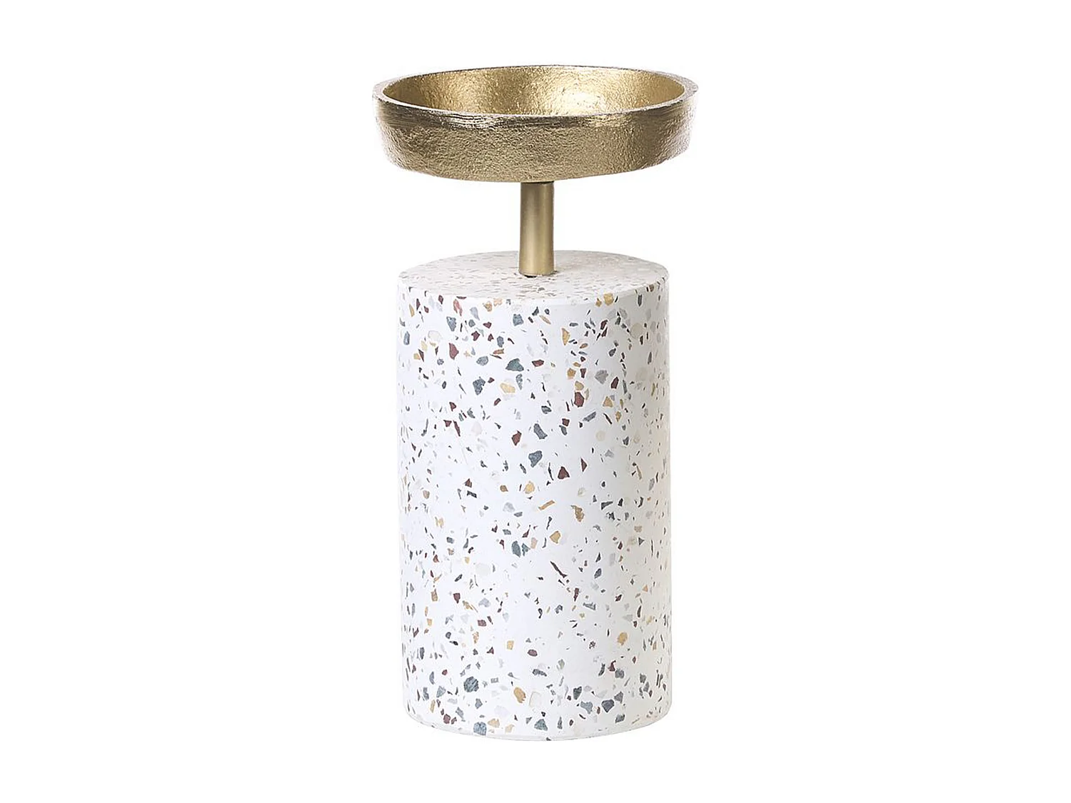 Set van 2 kaarshouders KAENGAN Steen 13/24 cm Goud