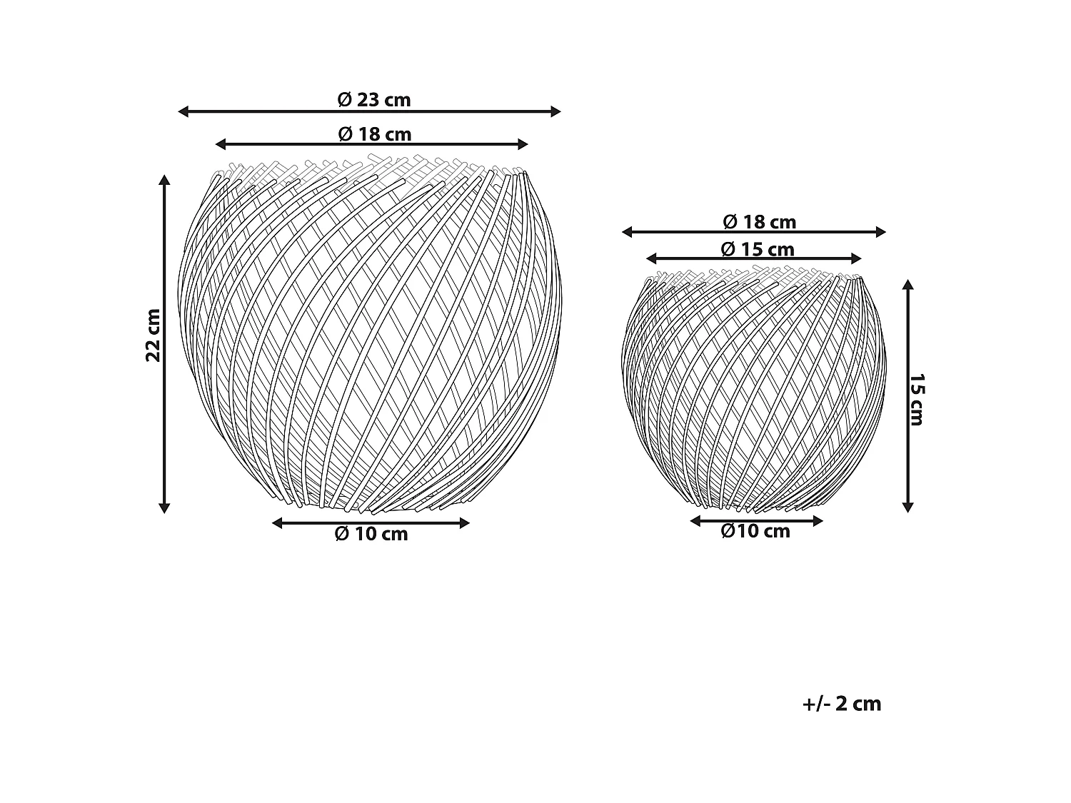 Lot de 2 bougeoirs TANDUY Métal 18/22 cm Doré