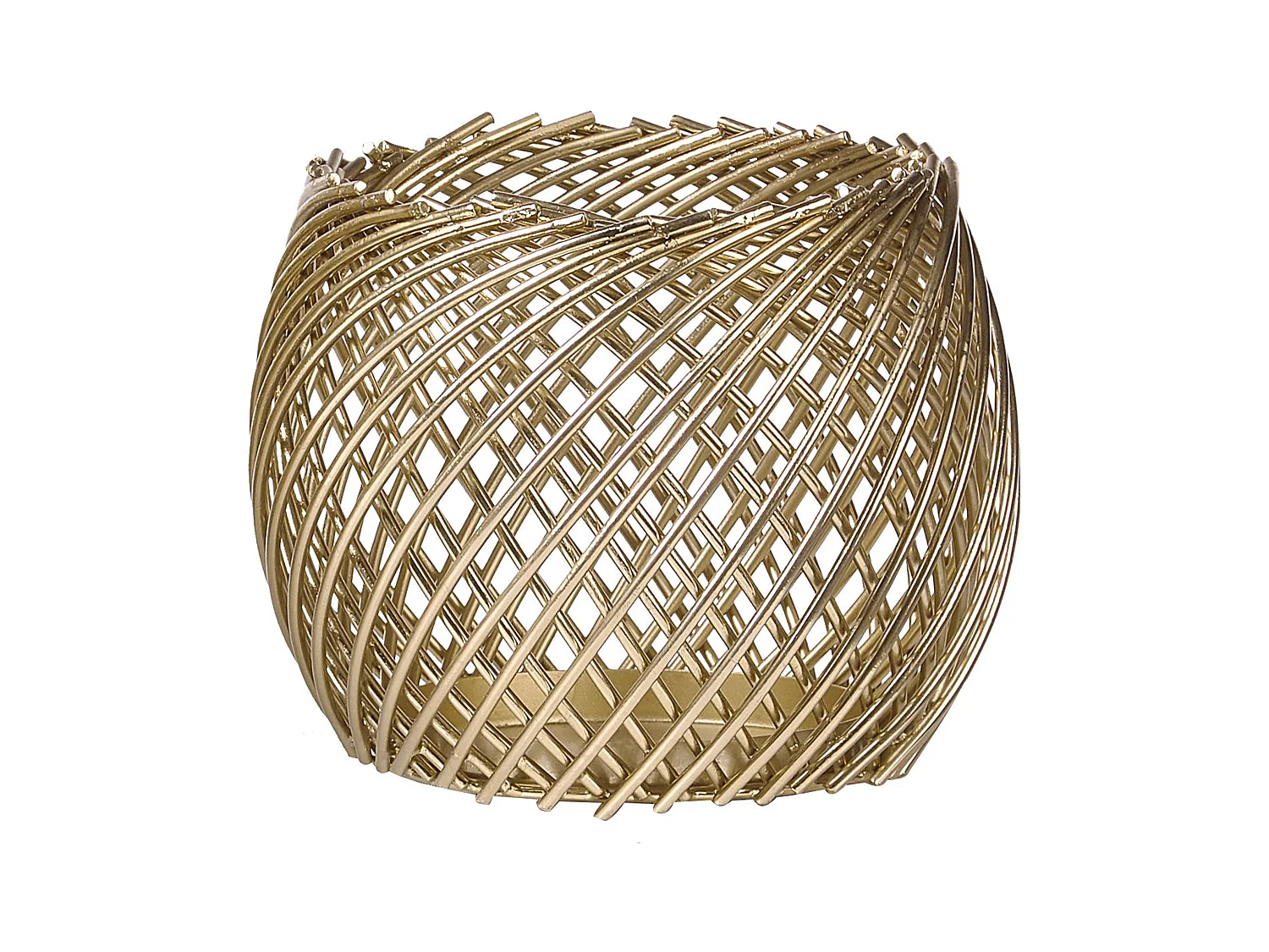 Lot de 2 bougeoirs TANDUY Métal 18/22 cm Doré