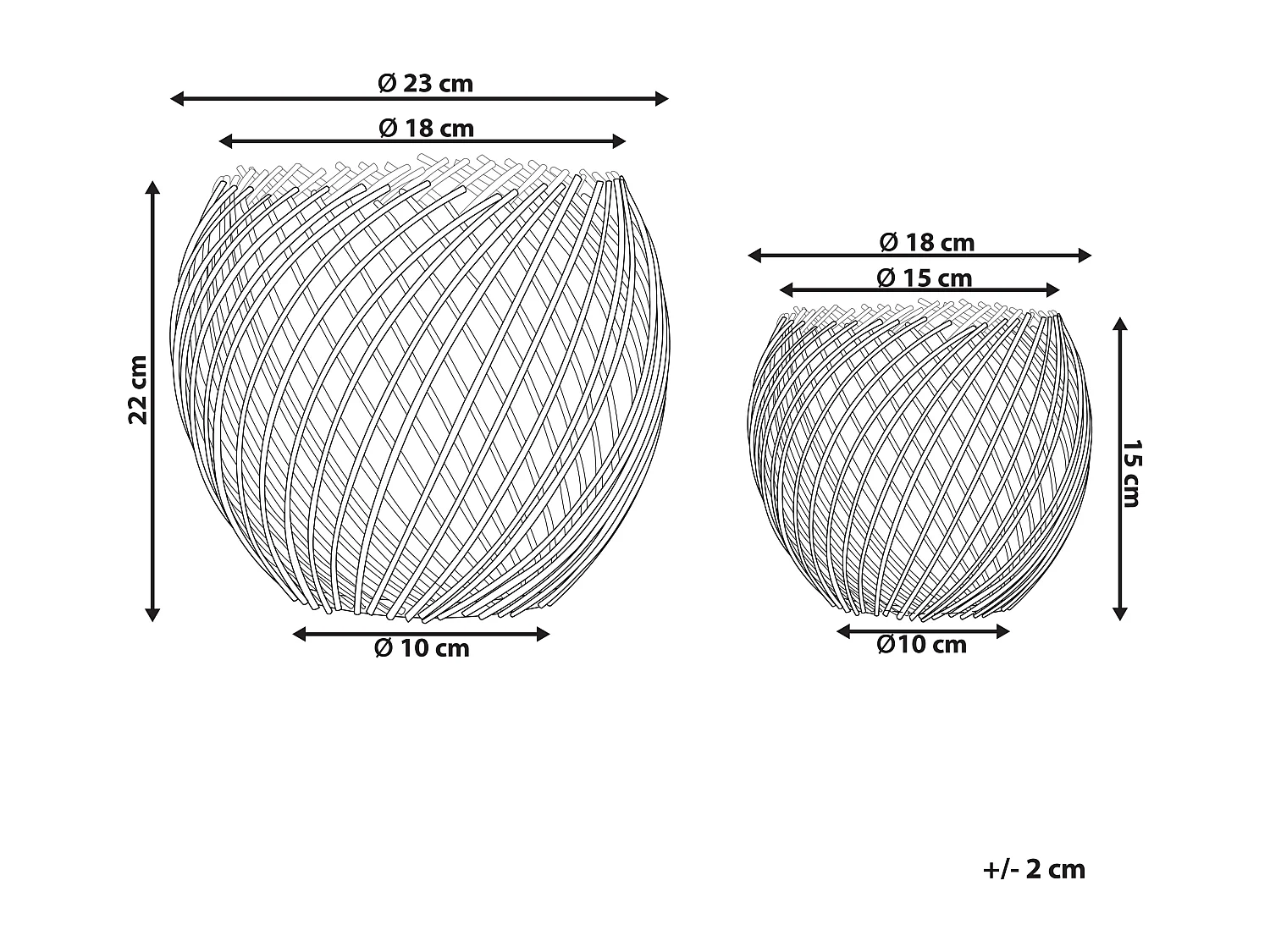 Set di 2 portacandele TANDUY Metallo 18/22 cm Oro