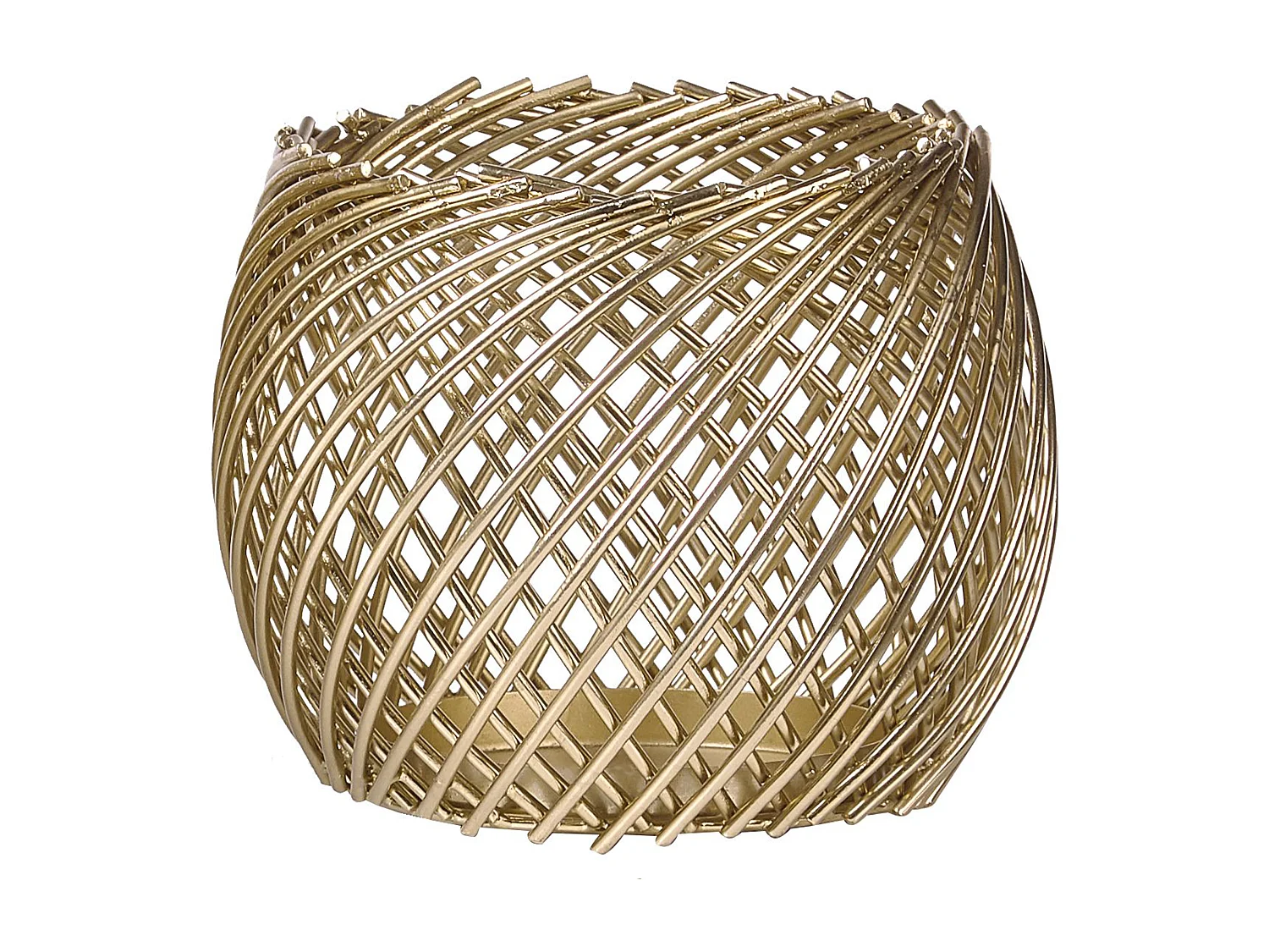 Lot de 2 bougeoirs TANDUY Métal 18/22 cm Doré