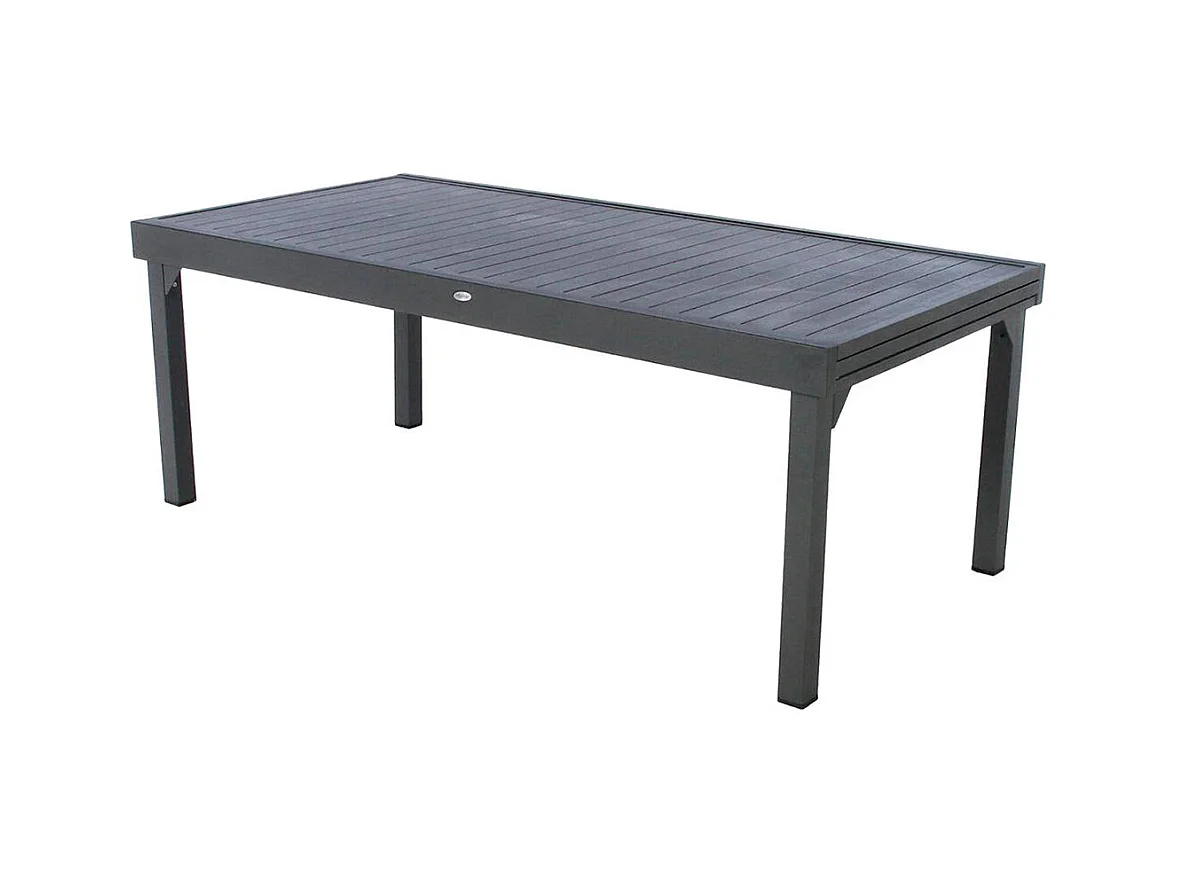 Table extensible rectangulaire alu Piazza 10/12 places Graphite - Hespéride