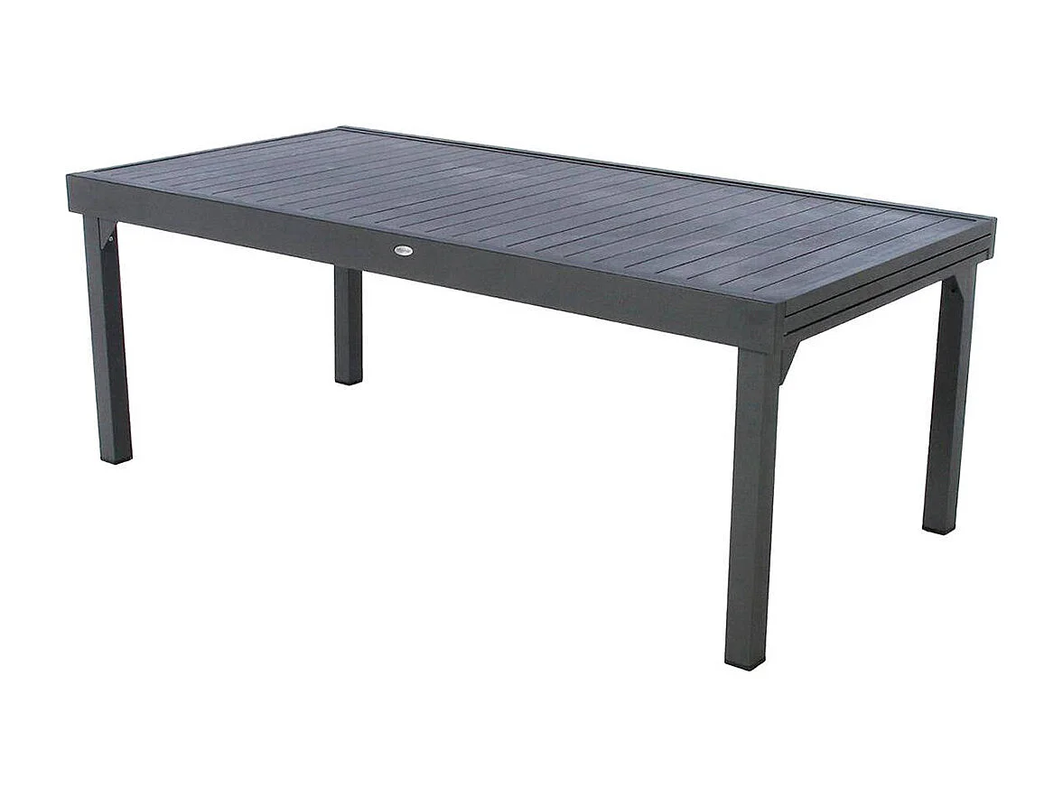 Table extensible rectangulaire alu Piazza 10/12 places Graphite - Hespéride