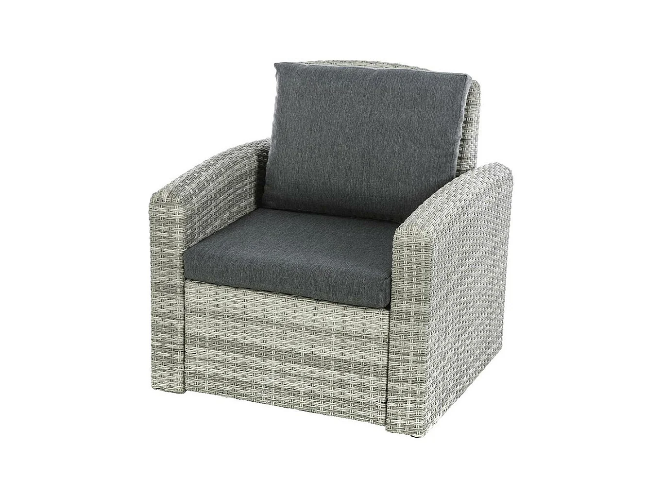 Salon de jardin en résine tressée Polynésia Havane - 4 places - Hespéride