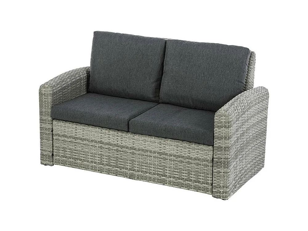 Salon de jardin en résine tressée Polynésia Havane - 4 places - Hespéride