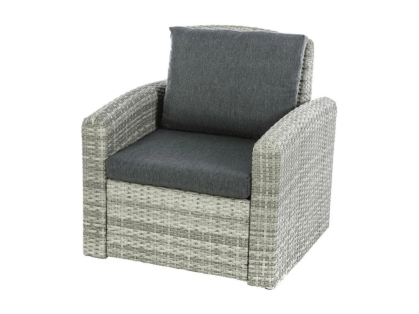 Salon de jardin en résine tressée Polynésia Havane - 4 places - Hespéride