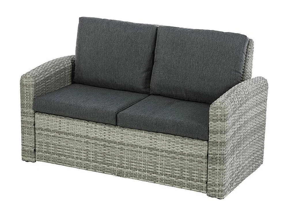 Salon de jardin en résine tressée Polynésia Havane - 4 places - Hespéride