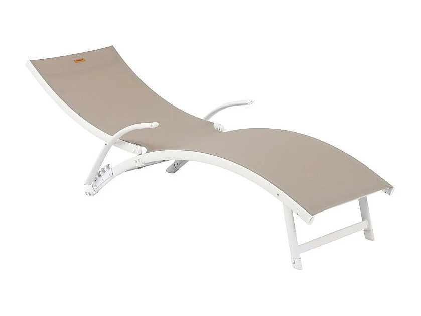 Transat Samba pliable noisette/blanc Hespéride