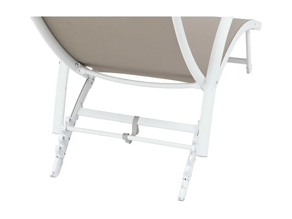 Transat Samba pliable noisette/blanc Hespéride