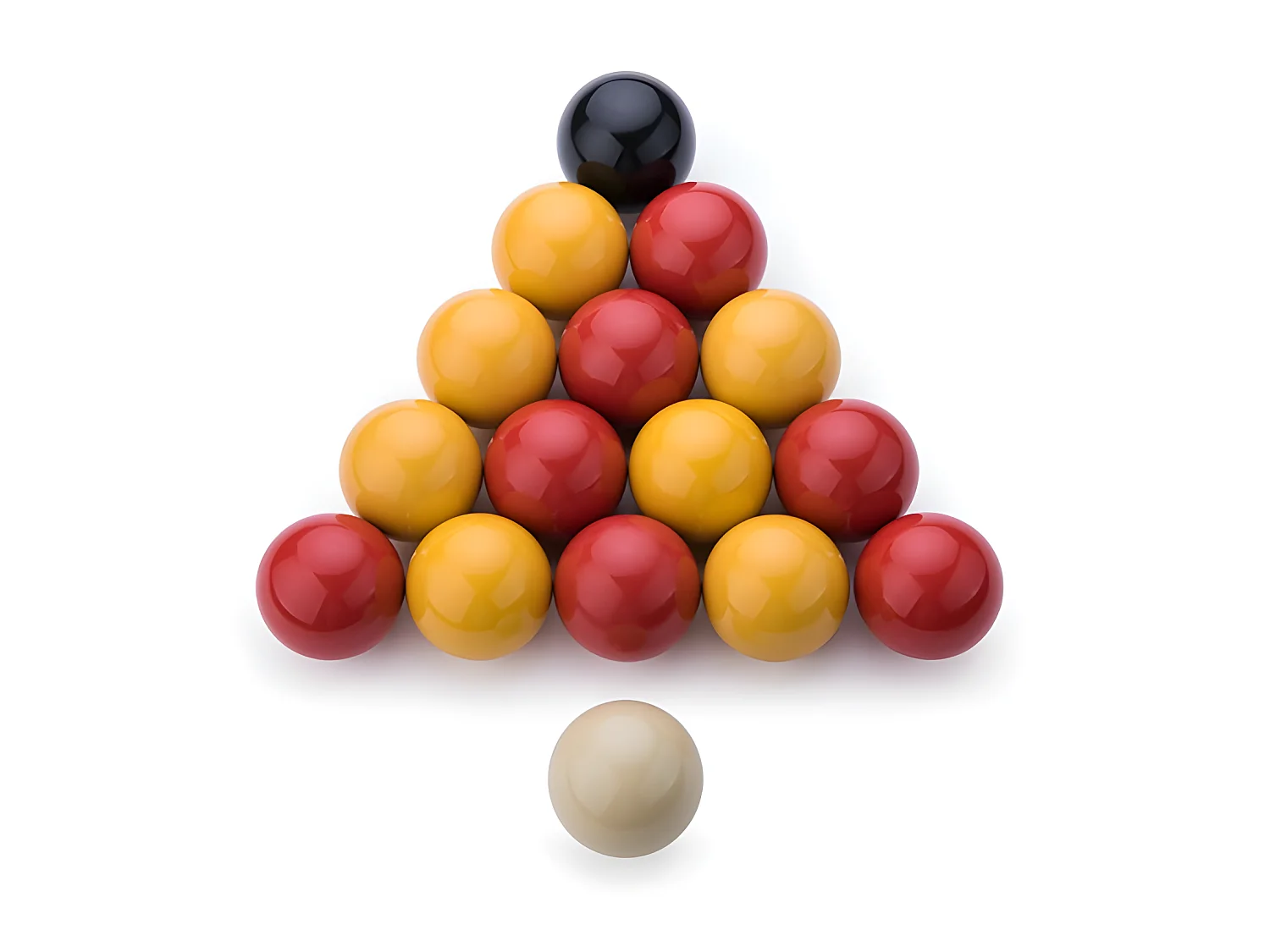 Billes de billard 57 mm lot de 16 pour jeu anglais 8 pool - Jaune
