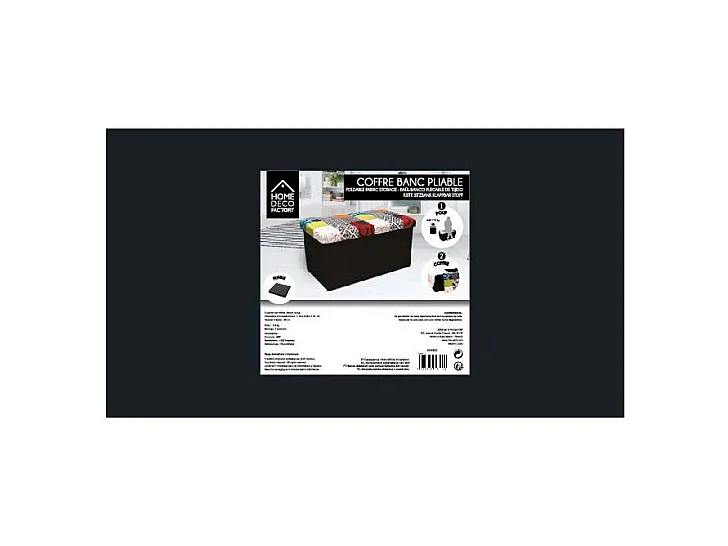 Coffre Banc Pliable Patchwork Multicolore