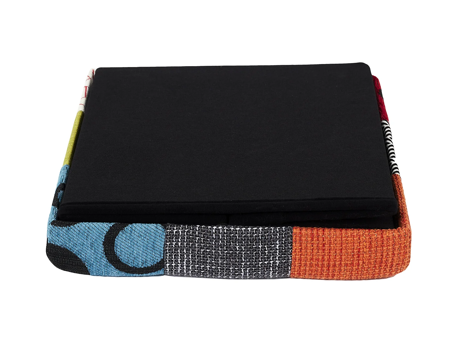 Coffre Pouf Pliable Patchwork Multicolore