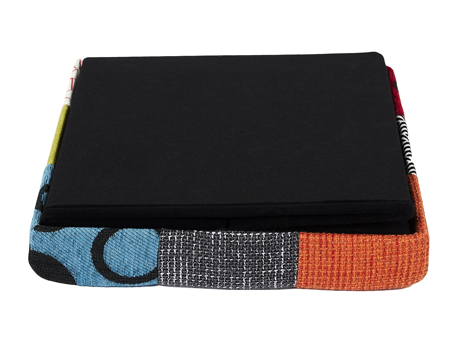 Coffre Pouf Pliable Patchwork Multicolore