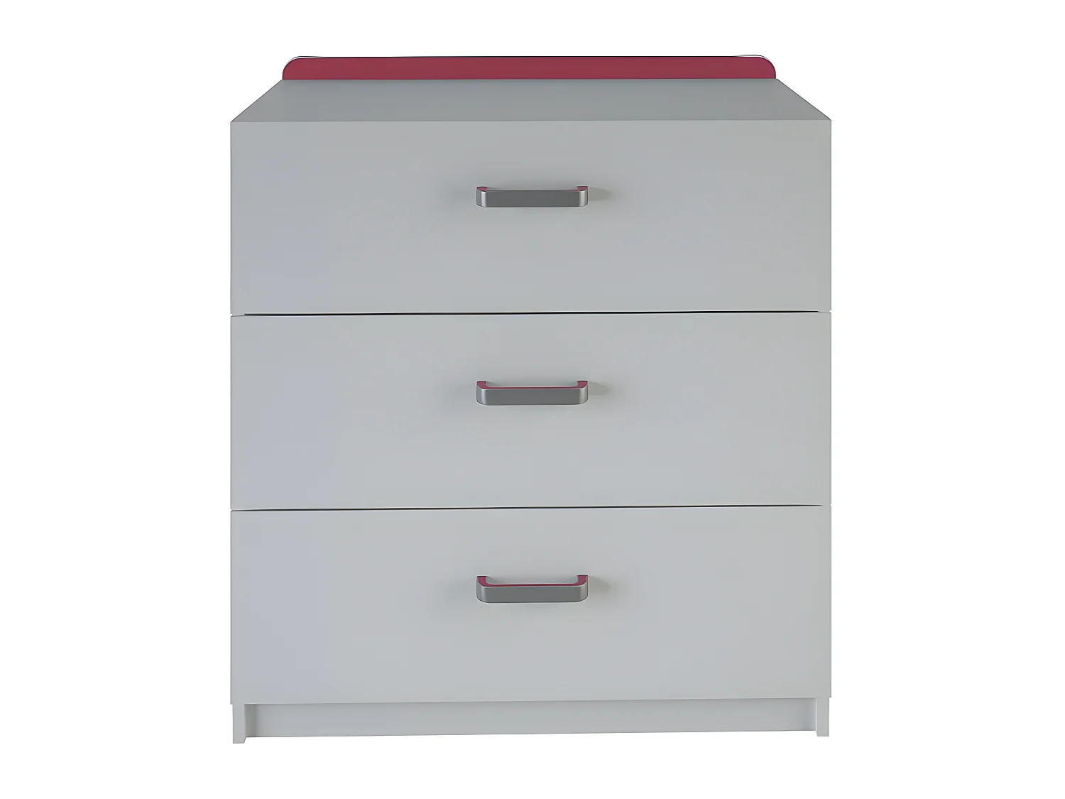 Commode 3 tiroirs reverso rose ou bleu