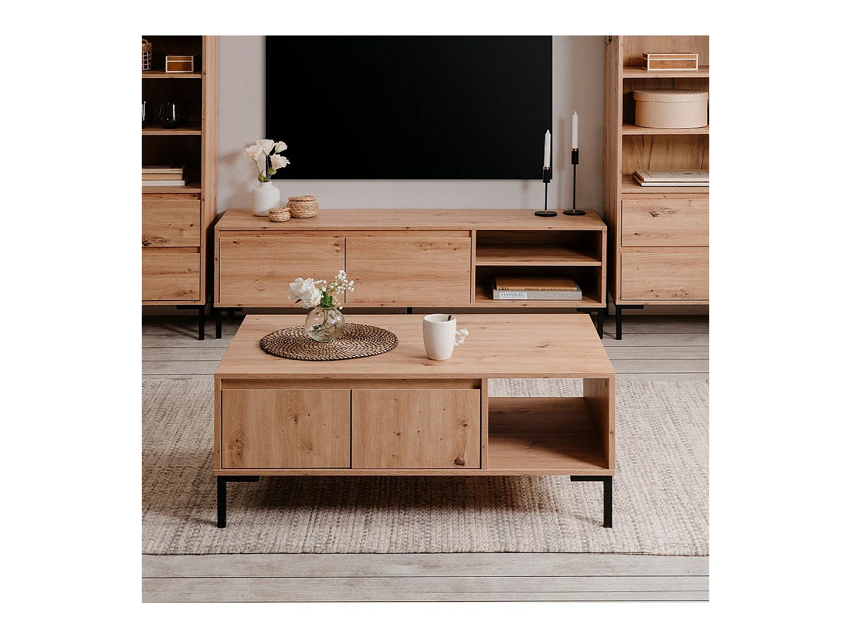 Salontafel 2 Deuren 1 Nis L100 cm - Plock