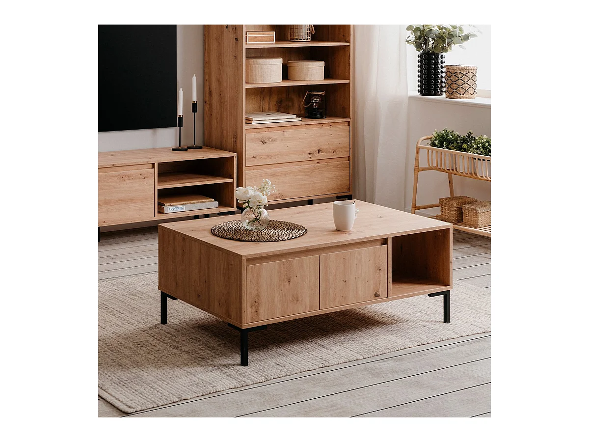 Salontafel 2 Deuren 1 Nis L100 cm - Plock