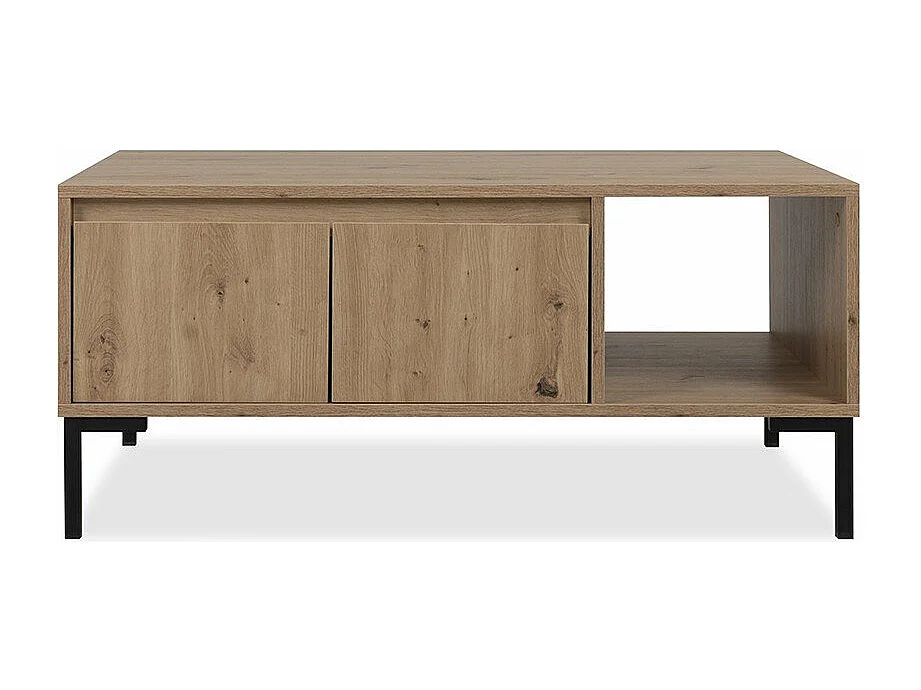 Couchtisch mit 2 Türen und 1 Nische L100 cm - Plock