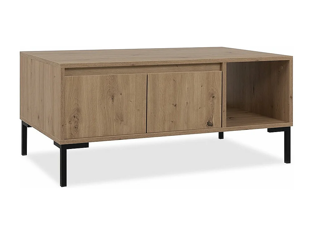 Couchtisch mit 2 Türen und 1 Nische L100 cm - Plock