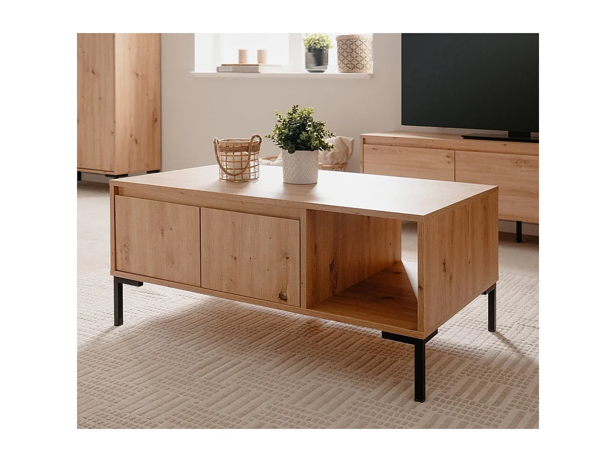 Salontafel 2 Deuren 1 Nis L100 cm - Plock