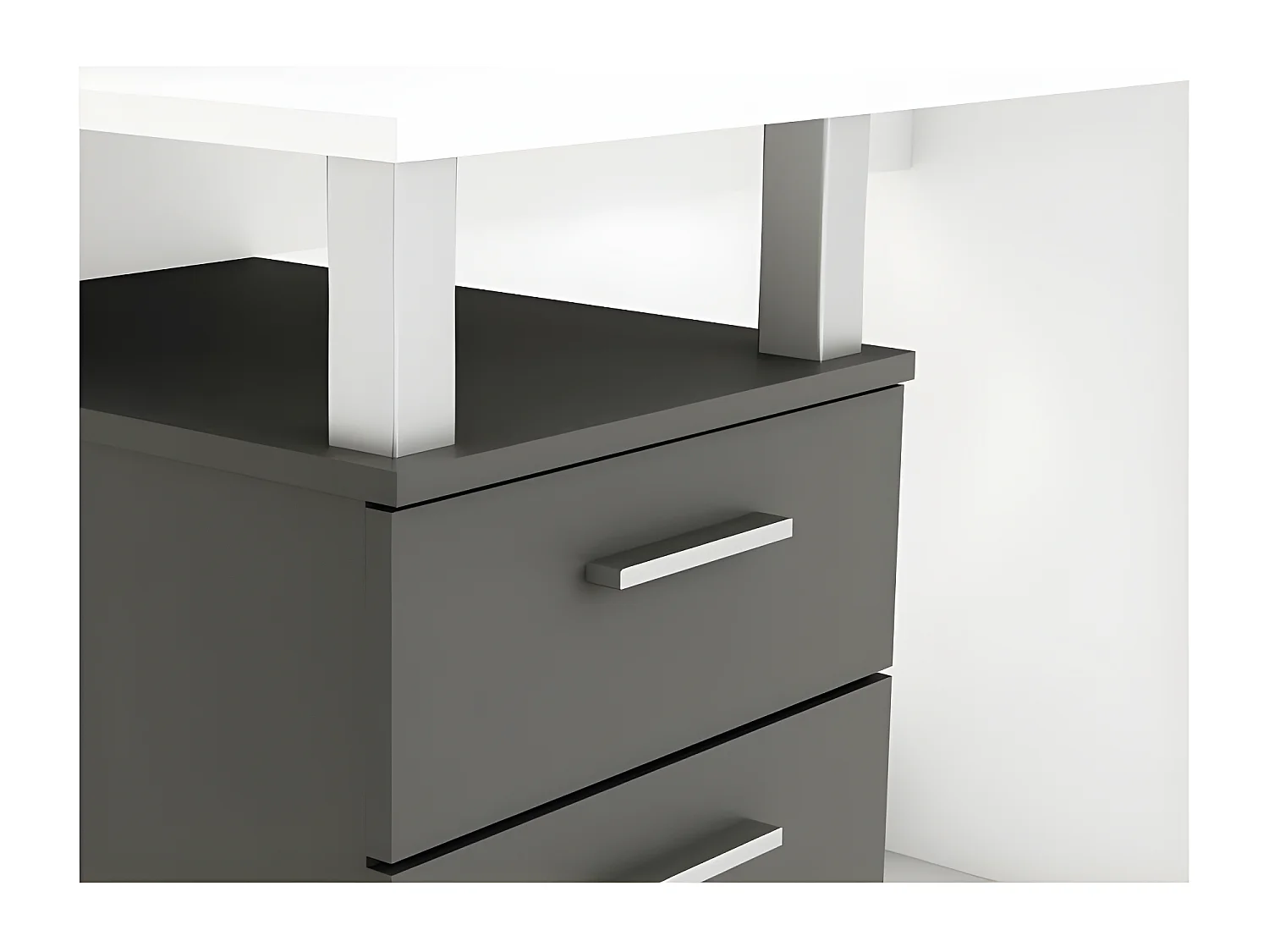 Bureau multimédia Devin - Gris