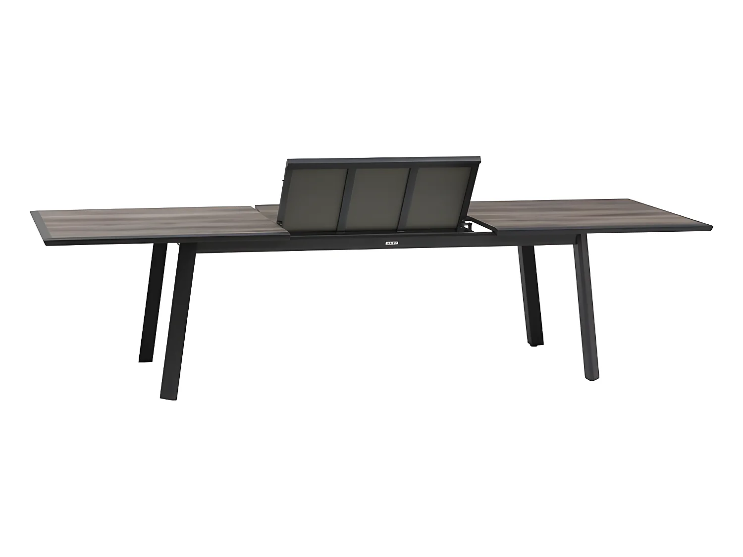 Table extensible ECP 12p pécan/graphite Pavane Hespéride