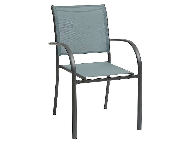 Fauteuil empilable Piazza Hespéride jade/graphite