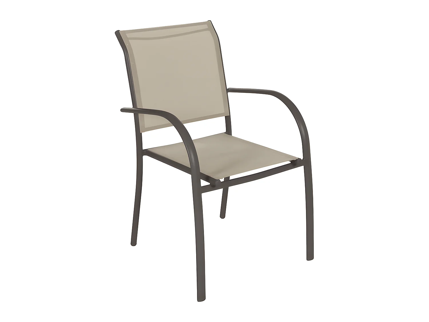 Fauteuil empilable Piazza Hespéride lin/tonka