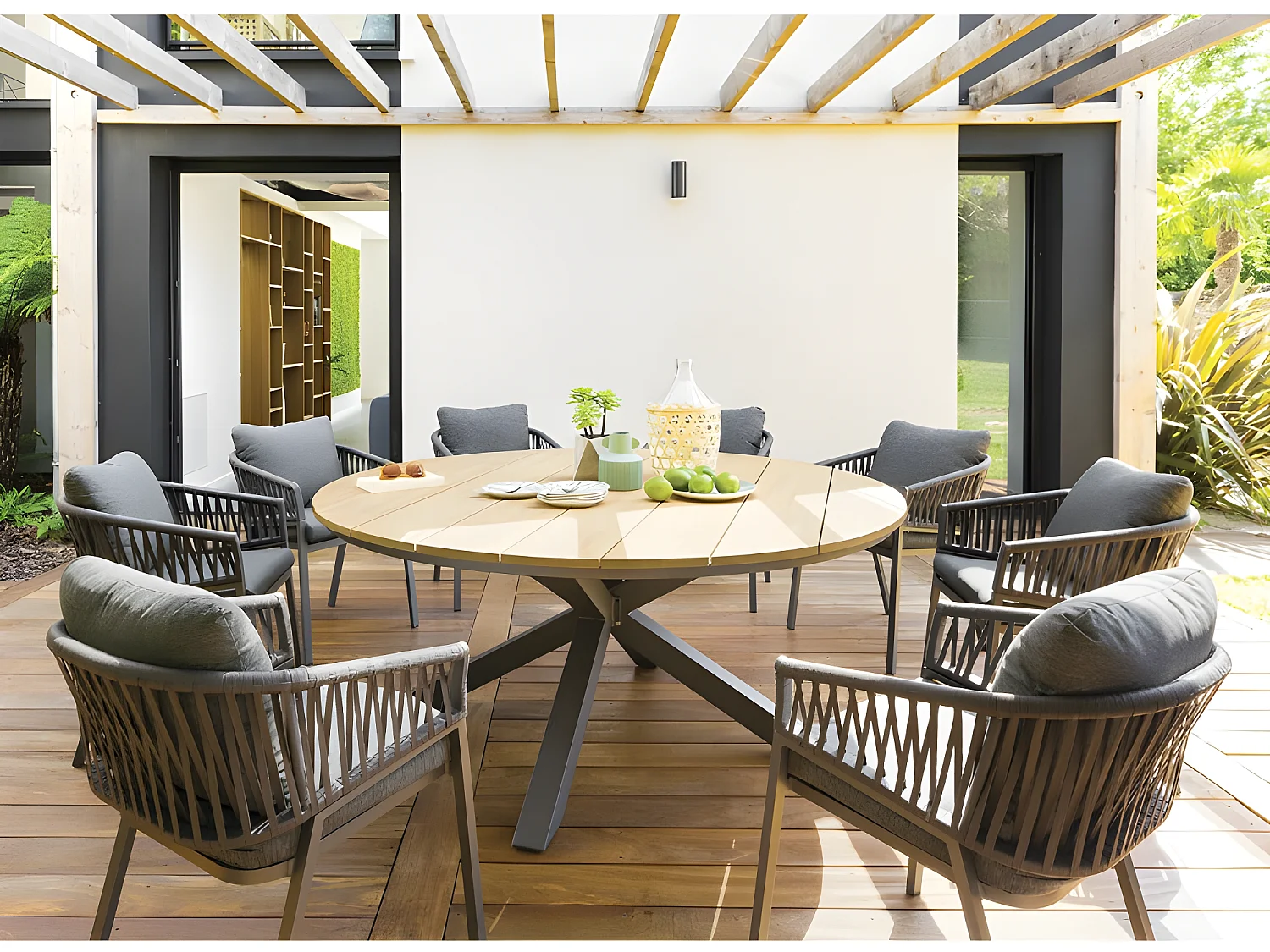 Fauteuil Oriengo mailles anthracite/graphite Hespéride