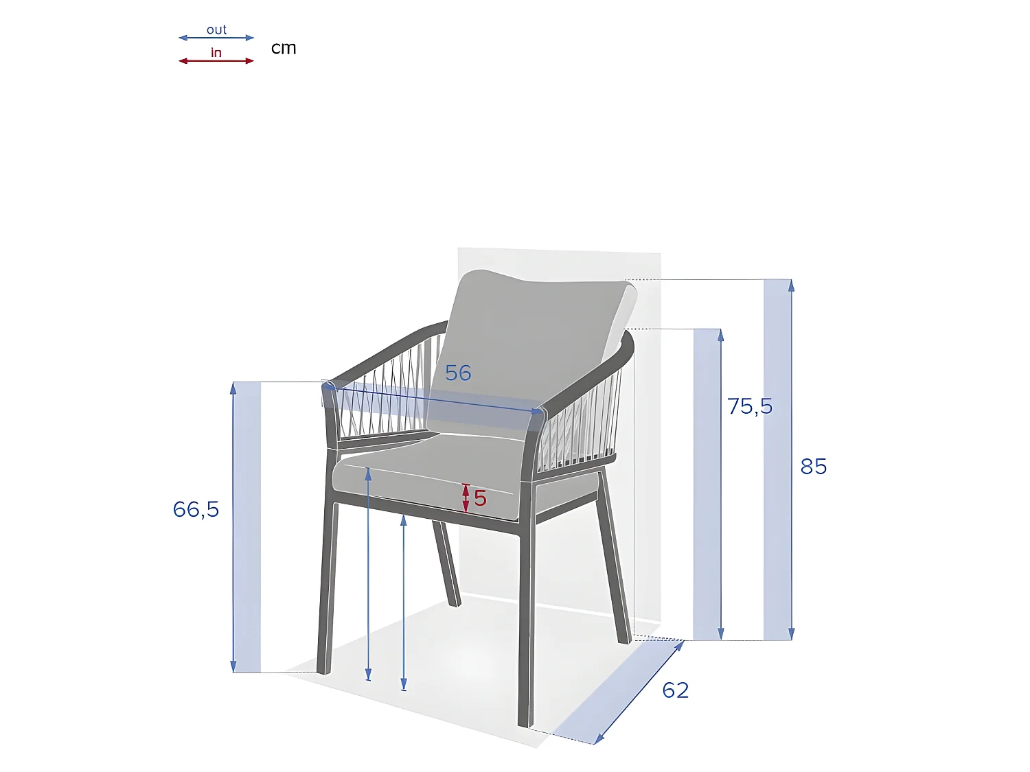 Fauteuil Oriengo mailles anthracite/graphite Hespéride
