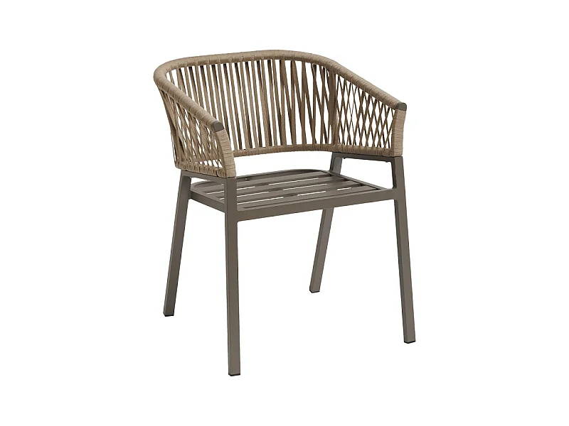 Fauteuil Oriengo mailles miel/praline Hespéride