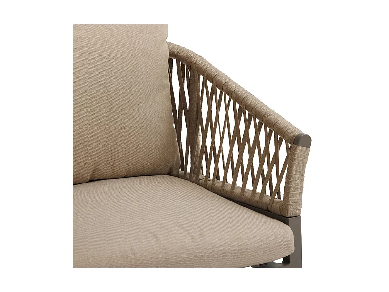 Fauteuil Oriengo mailles miel/praline Hespéride