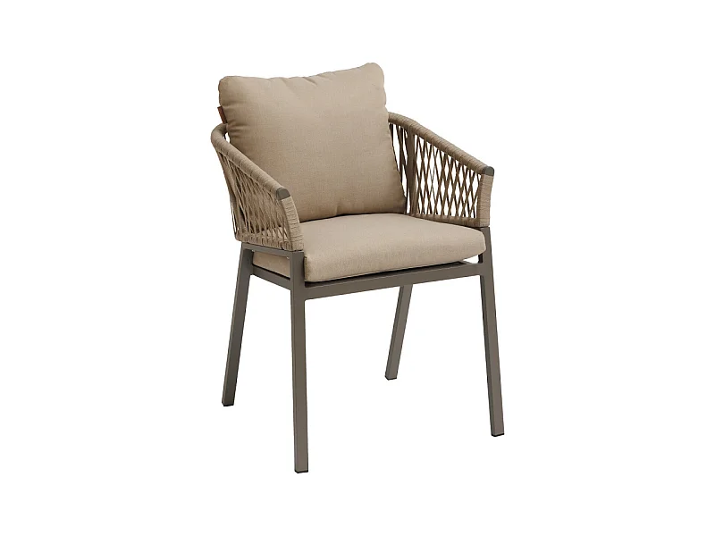 Fauteuil Oriengo mailles miel/praline Hespéride