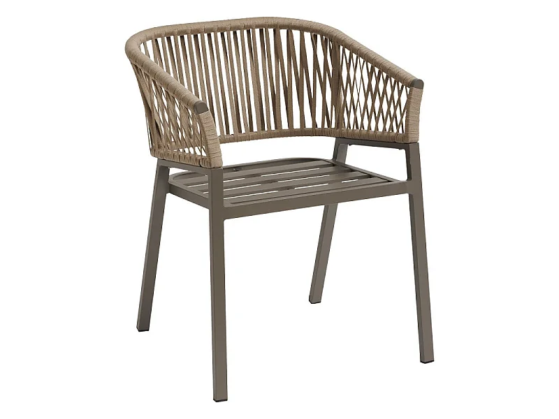 Fauteuil Oriengo mailles miel/praline Hespéride