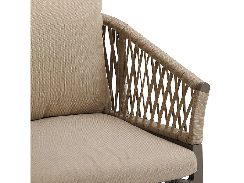 Fauteuil Oriengo mailles miel/praline Hespéride