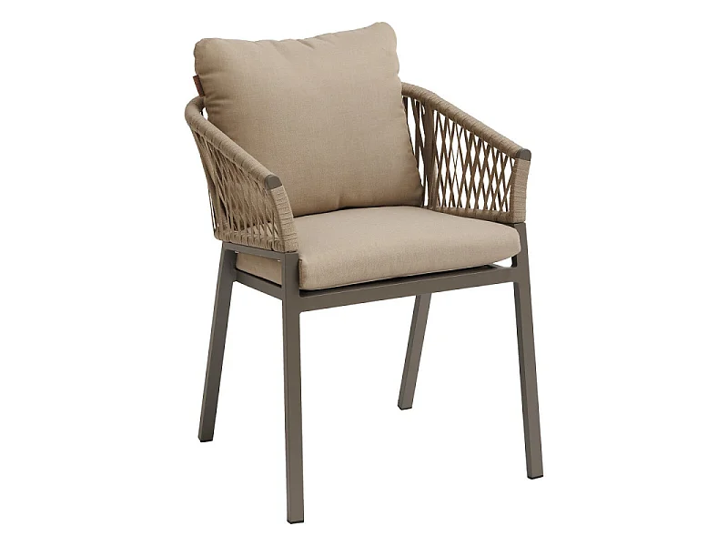 Fauteuil Oriengo mailles miel/praline Hespéride