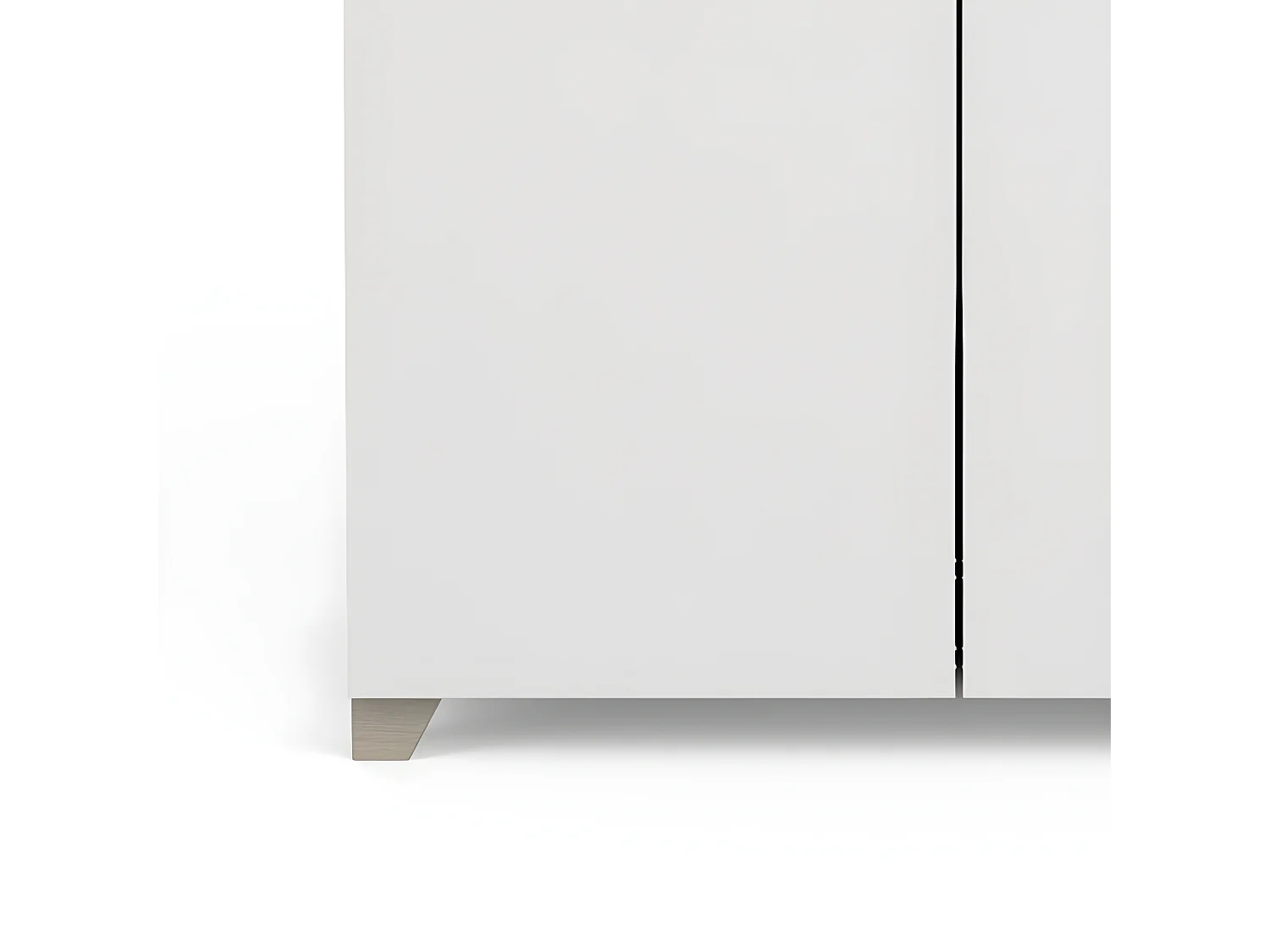 Armoire 2 portes penderie + lingère Izzy blanc et bois