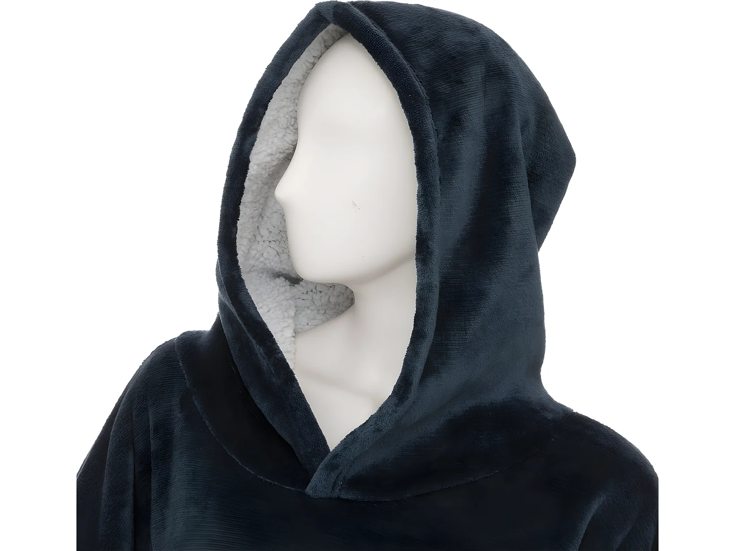 Plaid Sweat Manche "Flan" 85x118cm Bleu Egéen