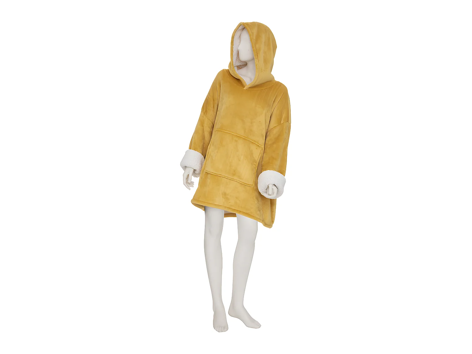 Plaid Sweat Manche "Flan" 85x118cm Ocre