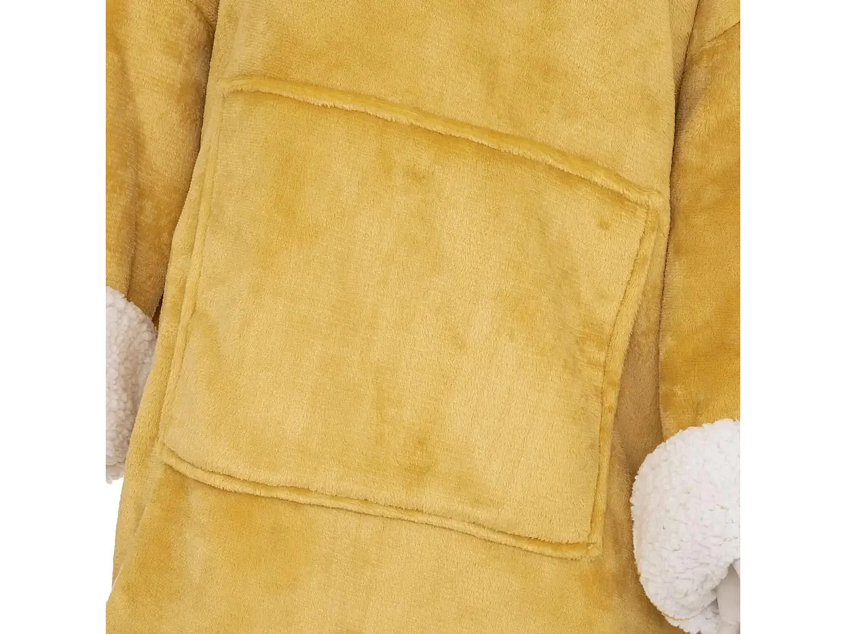 Plaid Sweat Manche "Flan" 85x118cm Ocre