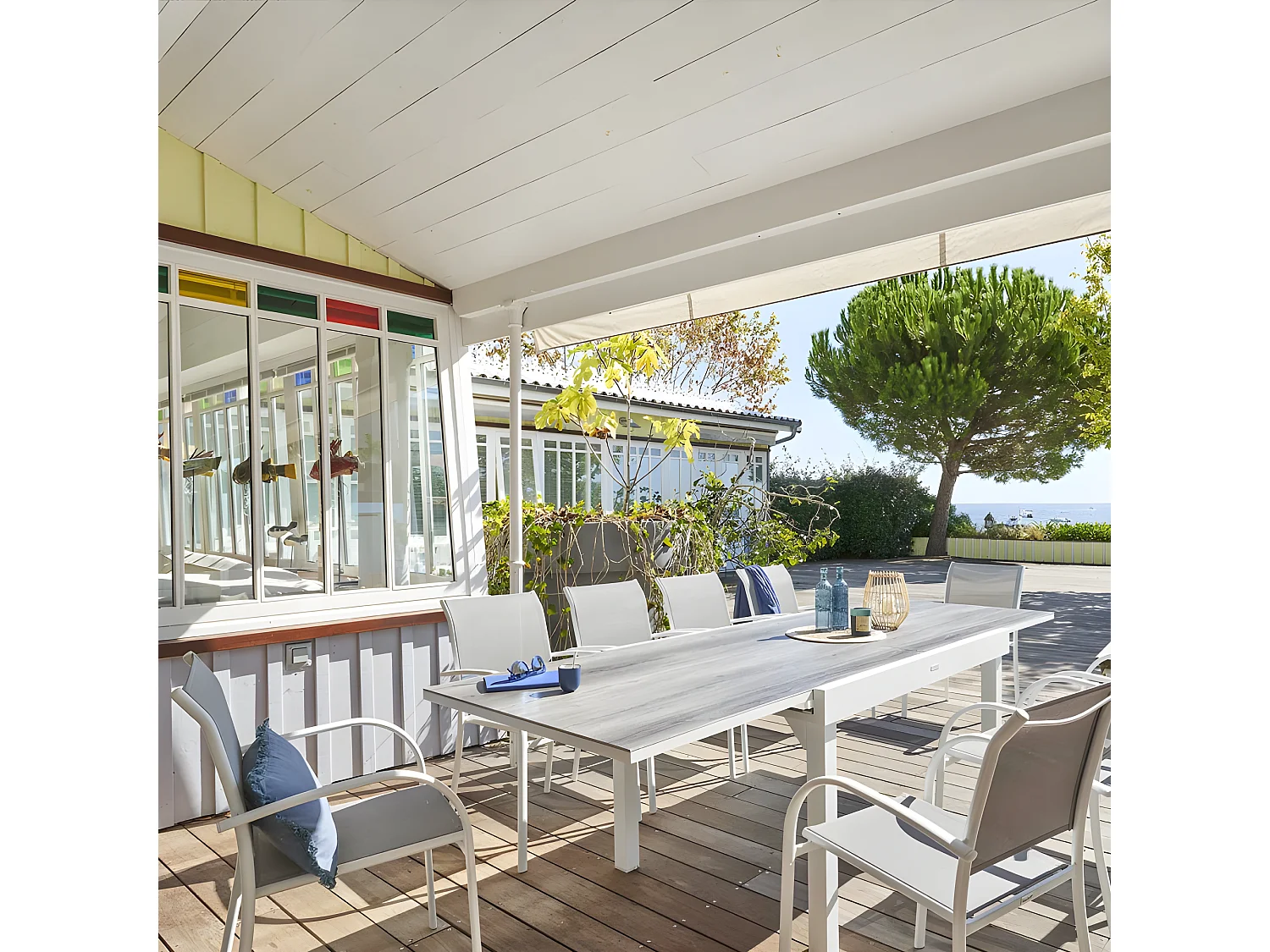 Table extensible Piazza 10 p. ECP smoke Hespéride