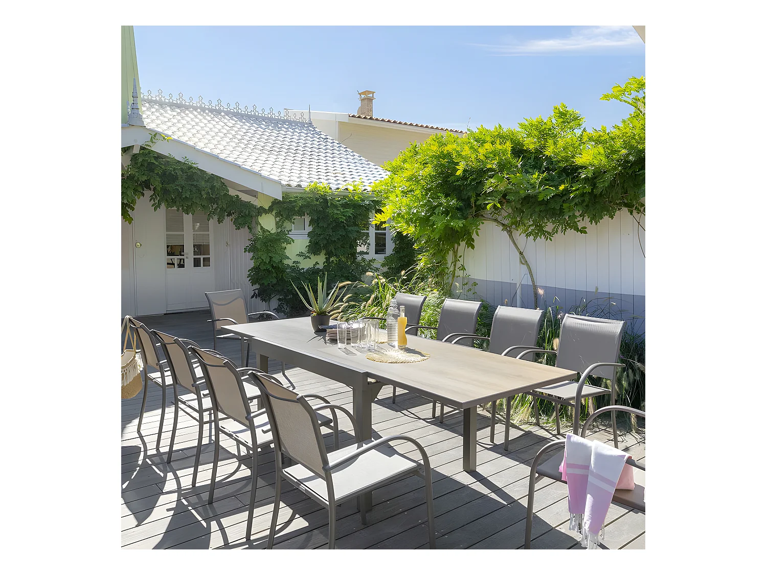 Table extensible Piazza 10 p. ECP houblon Hespéride