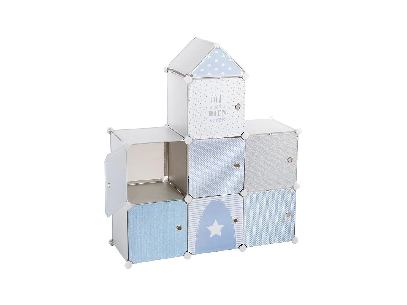 Casier de Rangement "Château" 111cm Gris
